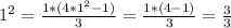 1^2=\frac{1*(4*1^2-1)}{3}=\frac{1*(4-1)}{3}=\frac{3}{3}