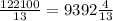 \frac{122100}{13} = 9392 \frac{4}{13}