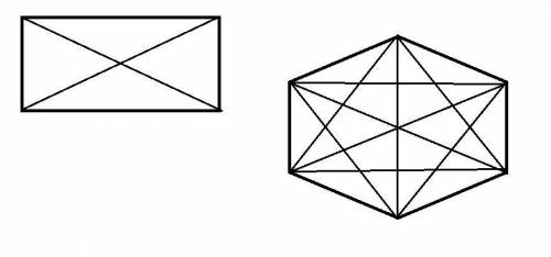 Постройте четырехугольник и шестиугольник проведите диагональ сколько диагоналей у каждого многоугол