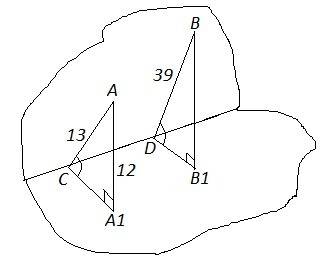 1.) на одной из граней угла лежат две точки а и в удалённые от ребра на 13 см и 39 см соответственно