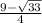 \frac{9- \sqrt{33} }{4}