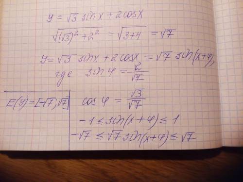 \sqrt{3} sinx + 2cosx