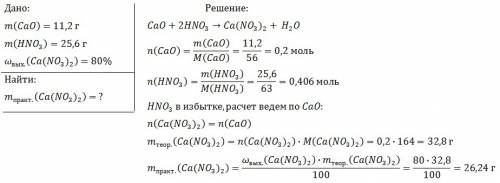 Вычислите массу соли образующиеся в результате реакции 11.2г оксида кальция с раствором содержащим 2