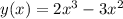 y(x)=2x^3-3x^2