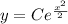 y=Ce^{\frac{x^2}{2} }