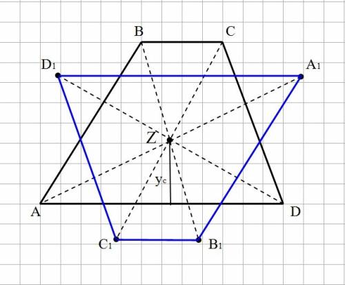 Дана трапеция авсд с основаниями ад и вс постройте фигуру на которую отображается эта трапеция при с