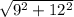 \sqrt{ 9^{2}+ 12^{2} }