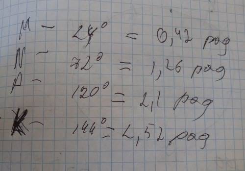 Точки m, n,p,k делят окружность в отношении 1: 3: 5: 6 найти градусные меры дуг ,на которые эти точк