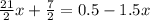 \frac{21}{2} x+ \frac{7}{2} =0.5-1.5x&#10;