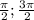 \frac{ \pi }{2} ; \frac{3\pi }{2}