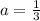 a = \frac{1}{3}