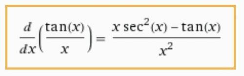 Найдите производную, подробно! y=tgx/x