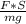 \frac{F*S}{mg}