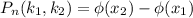 P_n(k_1,k_2)=\phi(x_2)-\phi(x_1)