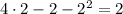 4\cdot 2-2-2^2=2