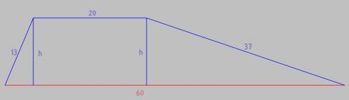 Основания трапеции равны 6 и 2 дм, боковые стороны 0,13 и 0,37 м.найдите площадь трапеции