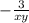 - \frac{3}{xy}