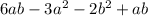 6ab - 3 {a}^{2} - 2 {b}^{2} + ab