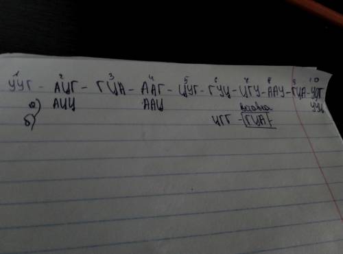 Дана послідовність: ууц - ацг - гца - ааг -цуг - гуц - цгу - аау -гца - уцг . під впливом ультрафіол