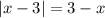 |x-3|=3-x