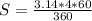 S= \frac{3.14*4*60}{360}