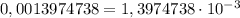 0, 0013974738=1,3974738\cdot10^{-3}