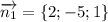 \overrightarrow{n_1}=\{2;-5;1\}