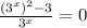 \frac{ ( 3^{x} )^{2}-3 }{ 3^{x} }=0