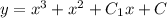 y=x^3+x^2+C_1x+C