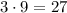 3\cdot9=27