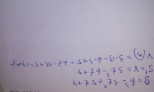 Вопрос жизни и смерти тело движется по закону: s(t)=t^3-3t^2+5t+4(м) найдите скорость в момент време