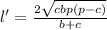 l'= \frac{ 2\sqrt{cbp(p-c)} }{b+c}