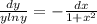 \frac{dy}{ylny}=- \frac{dx}{1+ x^{2}}