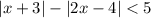 |x+3|-|2x-4|