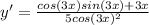 y'=\frac{cos(3x) sin(3x) + 3x}{5cos(3x)^{2} }