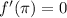 f'(\pi)=0