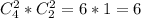 C_4^2*C_2^2 = 6*1 = 6