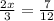 \frac{2x}{3}=\frac{7}{12}