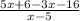 \frac{5x+6-3x-16}{x-5}