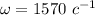 \omega = 1570 \ c^{-1}