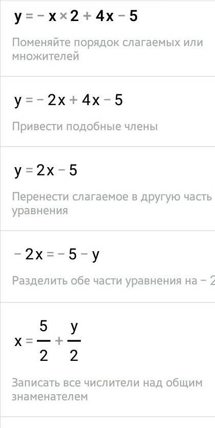:y=-x2+4x-5 построить график функции .