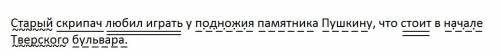 Старый скрипач любил играть у подножия памятника пушкину, что стоит в начале тверского бульвара. выд