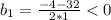 b_1=\frac{-4-32}{2*1}