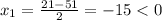 x_{1}=\frac{21-51}{2}=-15