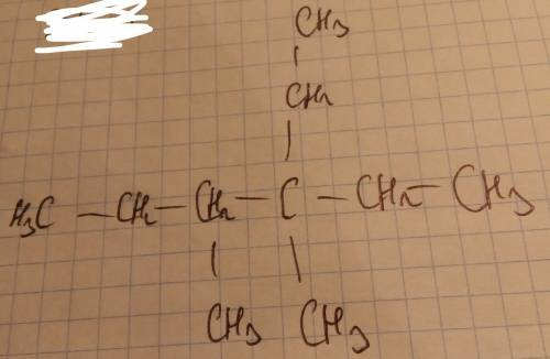 Нарисуйте графическую формулу 3.4-диметил-4-этилгептан