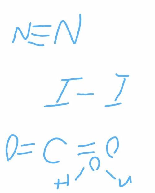 Составить механизмы образования ковалентной связи для молекул 1)n2, i2 2)co2, h2o