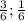 \frac{3}{6} ; \frac{1}{6}