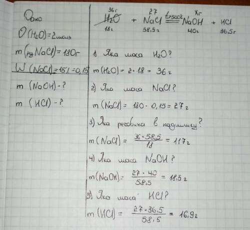 9клас до 2 моль н2о долили 180 г розчину з w 15% nacl відповідь повинна бути 12,5
