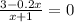 \frac{3-0.2x}{x+1} =0