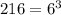 216=6^3